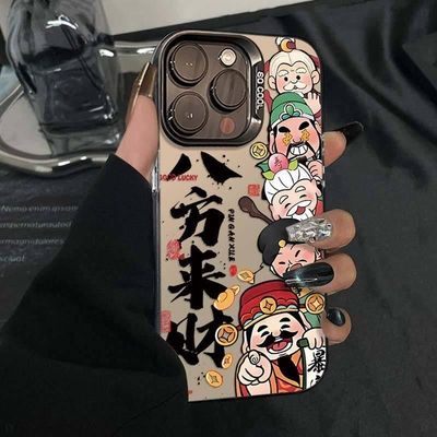 财神八方来财适用OPPOReno151413手机壳K12K13TurboPro彩银磨砂FindX9/X8S+学生A1A3A5活力版A6GTA58A96A97