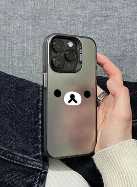 趣味轻松熊表情适用vivos30Prominis20s19s18s17s16手机壳彩银磨砂x200Sx100学生y300GTy200y100iy78+y37y31s