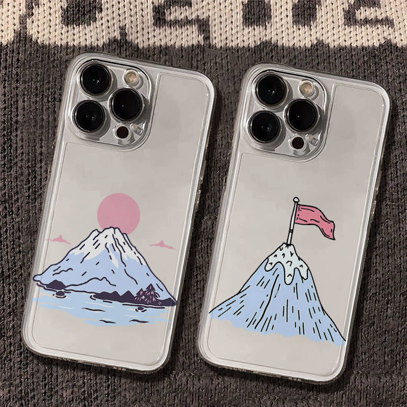 创意日映雪山适用iQOOZ10Turbo+Z9Z8Z7Z6手机壳透明iQOONeo109SPro+87竞速版65se爱酷iQOO131211S学生U1U3U5x