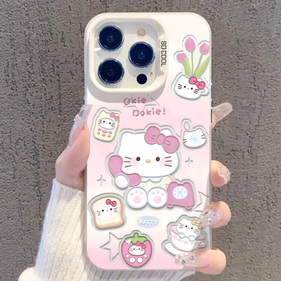 电话凯蒂猫适用vivoY600Pro手机壳Y500i彩银磨砂Y300Ty200iy100i长续航版y93sy78+y76sy70sy53sy37Cy36my35+