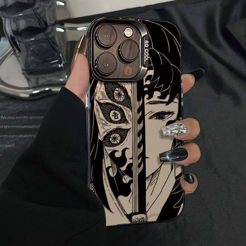 鬼灭面具女孩适用一加ACE6T/5至尊版手机壳ACE5竞速版彩银磨砂一加15/13T/12/11学生OnePlusACE3V/2Pro保护套