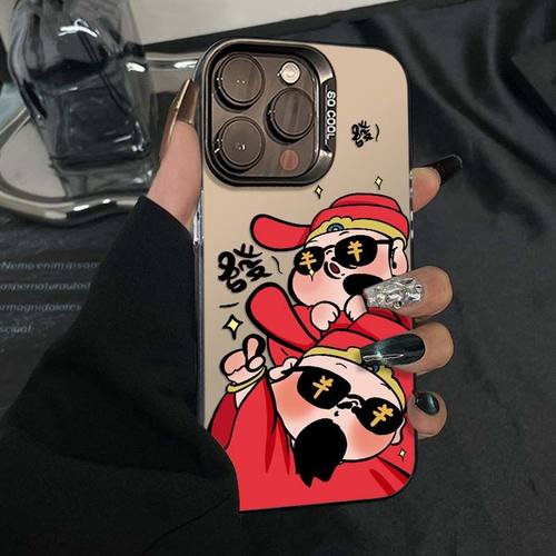 墨镜潮流财神爷适用一加ACE6T/5至尊版手机壳ACE5竞速版彩银磨砂一加1513T1211R学生OnePlusACE3V/2Pro保护套