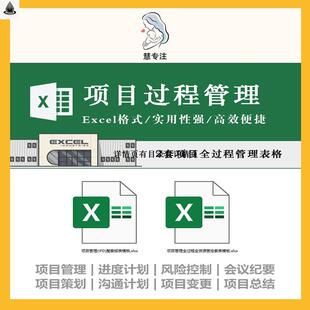 项目管理IPD软件研发流程风险管理进度计划过程管控报表Excel模板