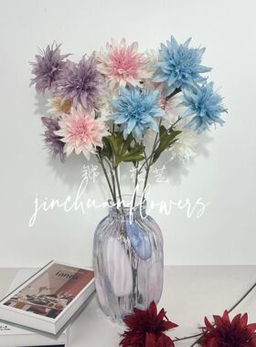 仿真3头海葵花  婚庆仿真花婚礼堂花排路引插花花材酒店布置假花