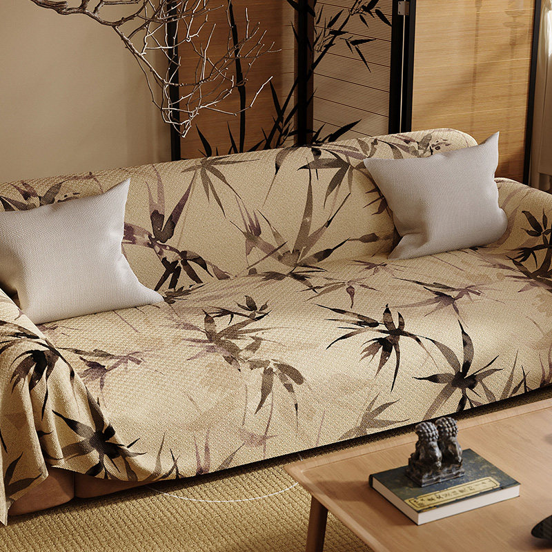 新中式沙发盖布四季通用防猫抓沙发巾沙发套高级感沙发毯2024新款