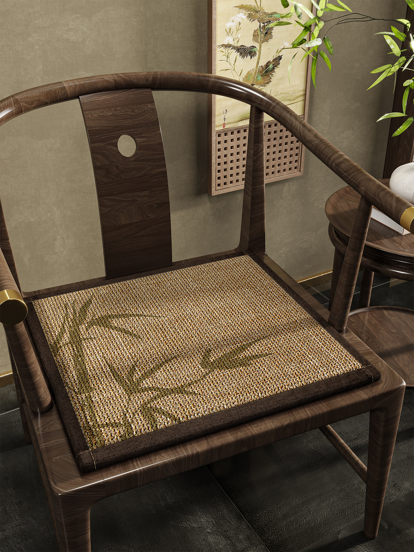 新中式椅子亚麻坐垫加厚防滑四季通用红木圈椅茶台垫子海绵座椅垫,居家布艺,椅垫,淘宝优惠券,粉丝福利购,淘宝优惠卷