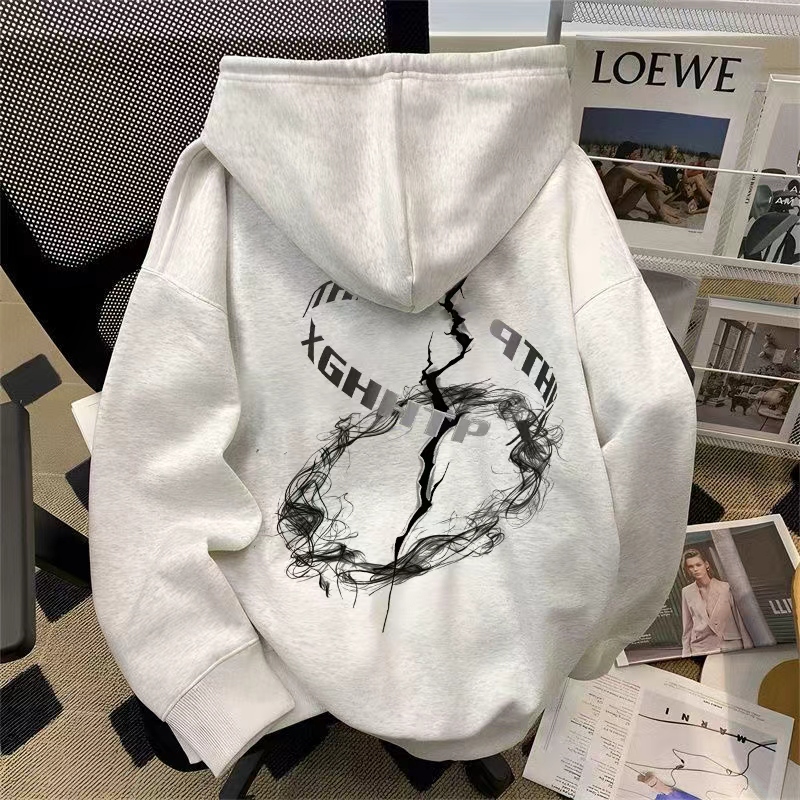 小众街头字母印花连帽卫衣男女秋