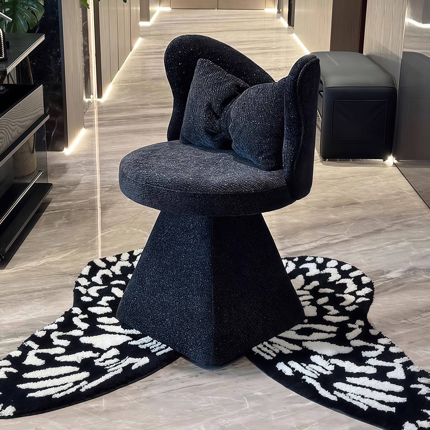 轻奢高级感蝴蝶椅梳妆凳