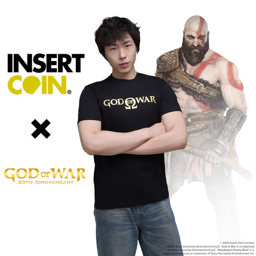 战神20周年纪念T恤 INSERT COIN 圣莫尼卡工作室游戏周边正版授权