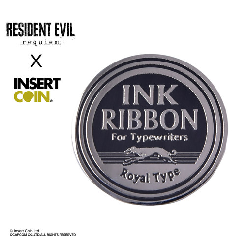 生化危机9 Ink Ribbon墨水带徽章 INSERTCOIN CAPCOM游戏周边正版