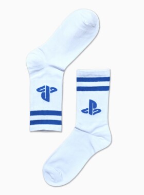 索尼PS运动袜(白) INSERT COIN 索尼PlayStation游戏周边正版授权