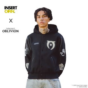 上古卷轴4棒球夹克INSERT COIN Bethesda游戏周边正版授权