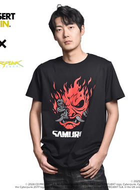 赛博朋克2077强尼银手T恤 INSERT COIN CDPR游戏周边正版