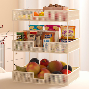 高颜值水果篮家用2026新款糖果盒客厅零食架桌面台面分层置物架子