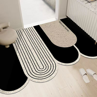 丝圈门地垫卡通简约法式 入户地垫耐脏耐磨玄关地毯进门脚垫可裁剪