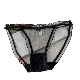 瑶瑶闺蜜透明网纱内裤女冬季薄款诱惑女士高开叉不勒腿速干三角裤