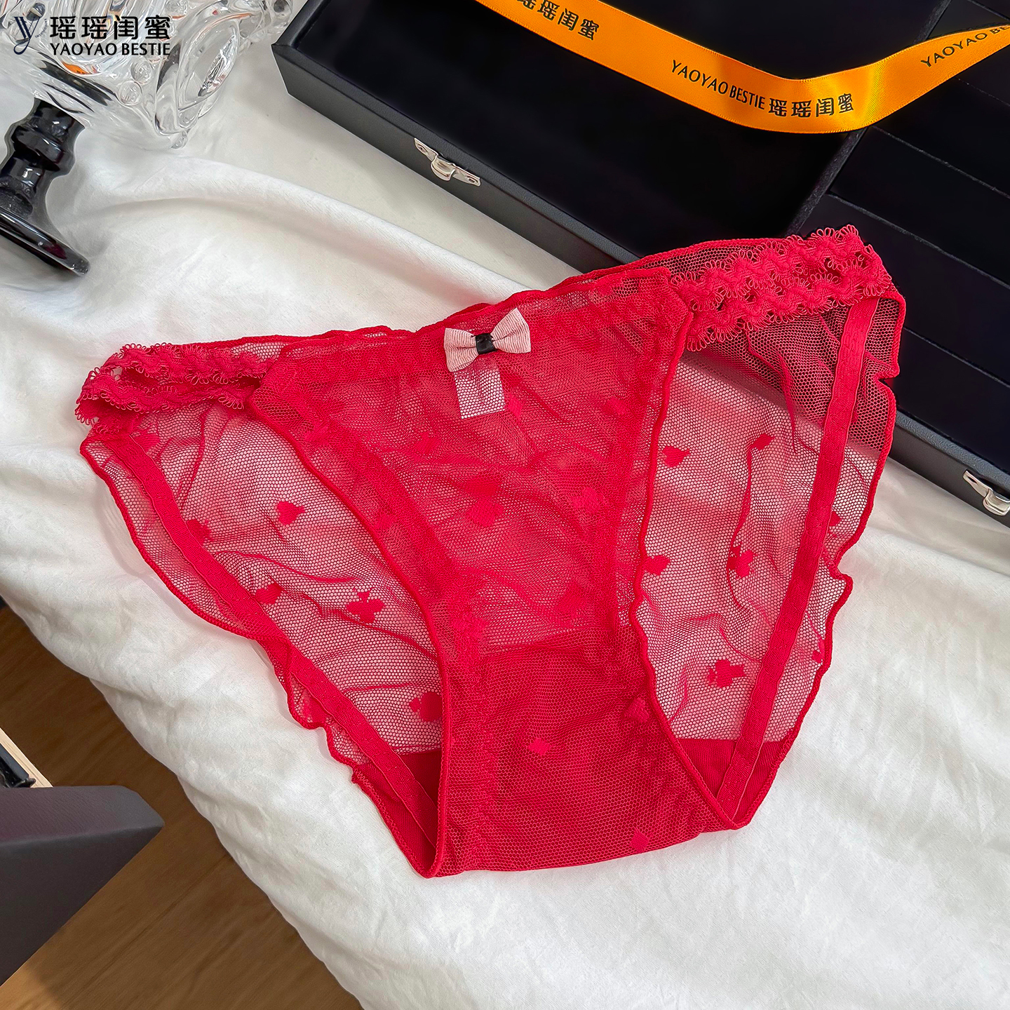 原创设计蓝色内裤女瑶瑶闺蜜