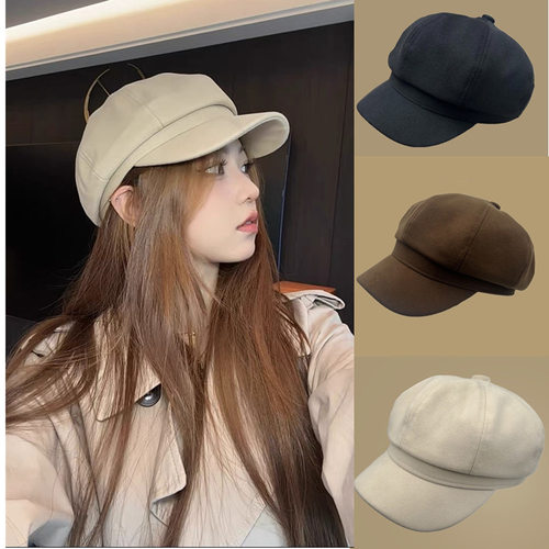 帽子女秋冬文艺复古画家贝雷帽小