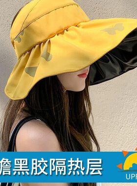 遮阳帽女防紫外线空顶渔夫帽夏季