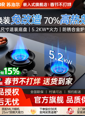 苏泊尔MB17S猛火燃气灶煤气灶家用双灶天然气燃气灶MB16SMS33S