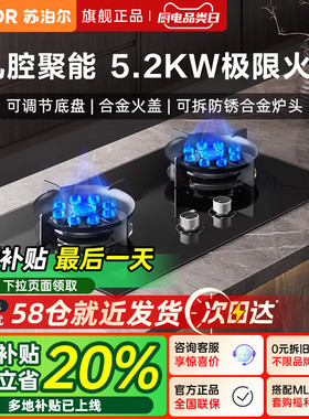 苏泊尔YB13燃气灶家用九腔爆炒双灶煤气灶天然气液化气灶台MB901