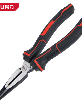 deli得力DL100208G工业级日式省力尖嘴钳8寸高寿命(红)(把)