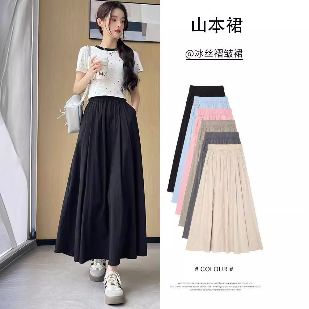 半身裙女夏季薄款山本风慵懒女裙半身裙