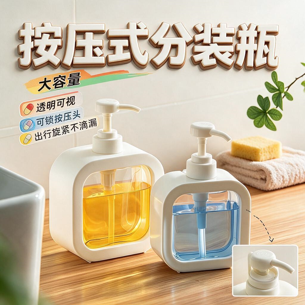洗手液按压瓶沐浴露洗衣液分装瓶便携式洗洁精洗发水泡沫瓶子空瓶