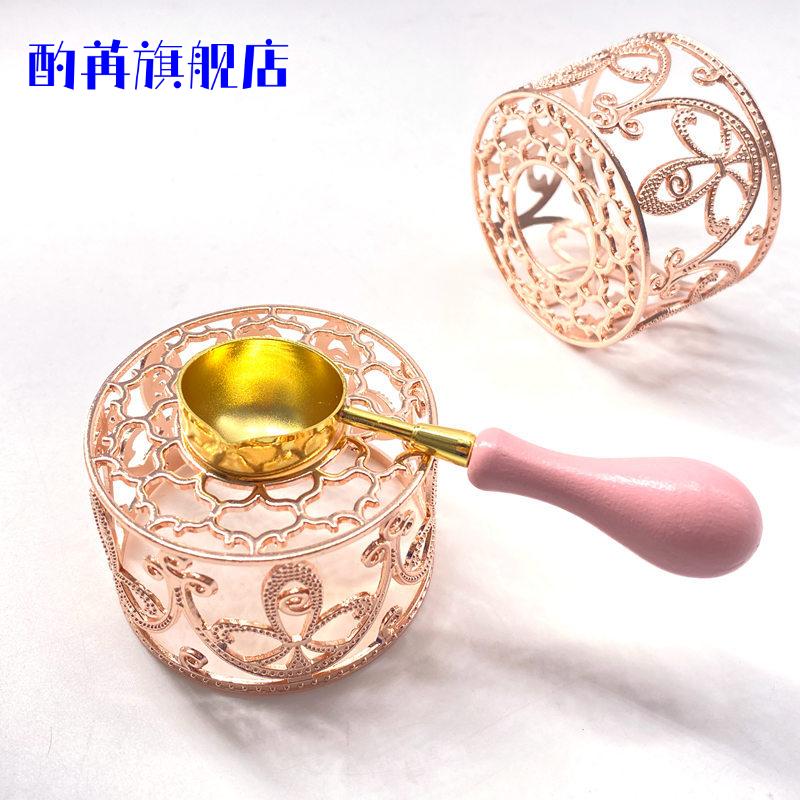 火漆专用铁质小熔炉套装含印章与