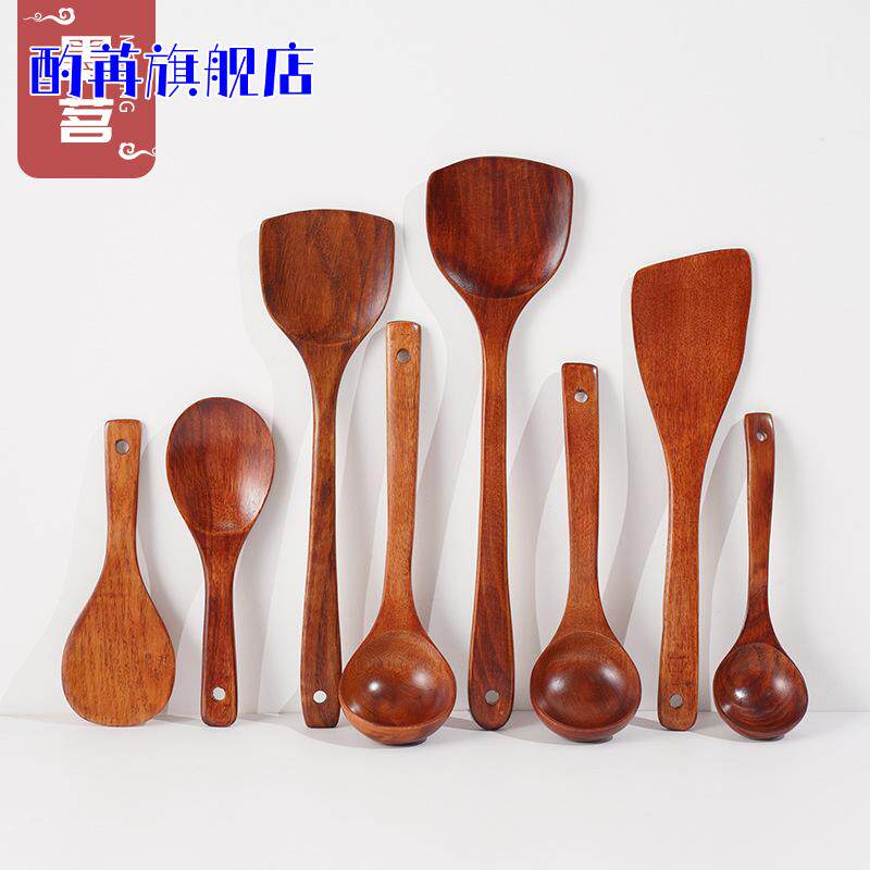 不粘锅木铲子专用木铲家用耐高温木铲炒菜勺子加长柄厨具实木锅