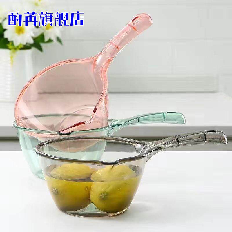 透明带刻度水瓢塑料加厚厨房用品家用舀水勺高档舀水瓢大号水晶