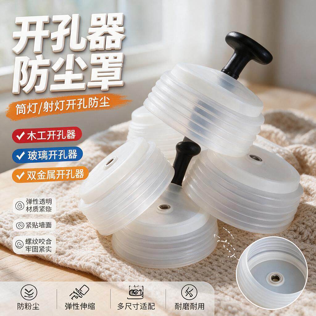 筒灯防尘罩开孔器带握把天花板木工金属石膏板音响射灯接灰碗钻头