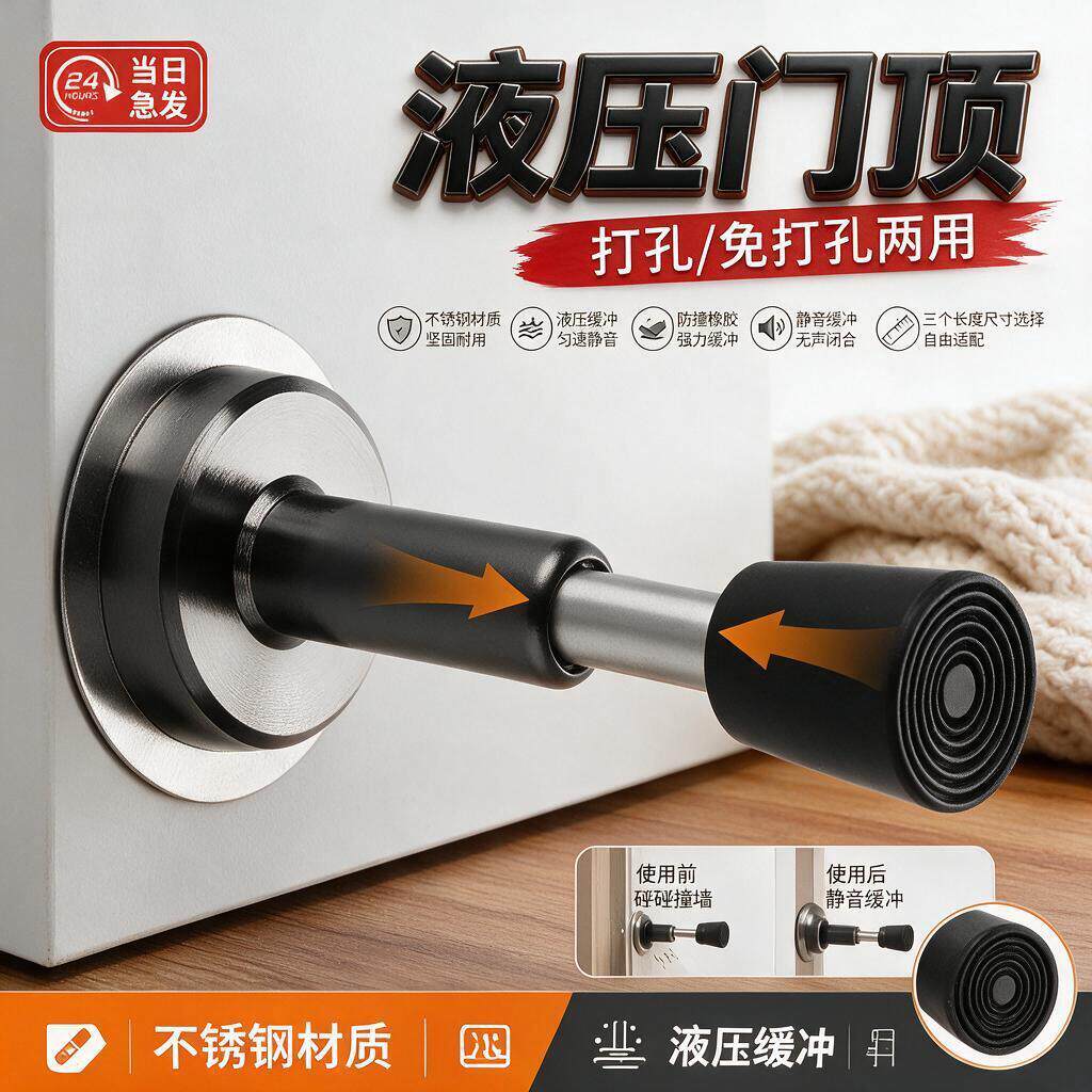 门顶防撞神器液压缓冲门顶门吸防盗门防撞神器入户进户门挡缓冲器
