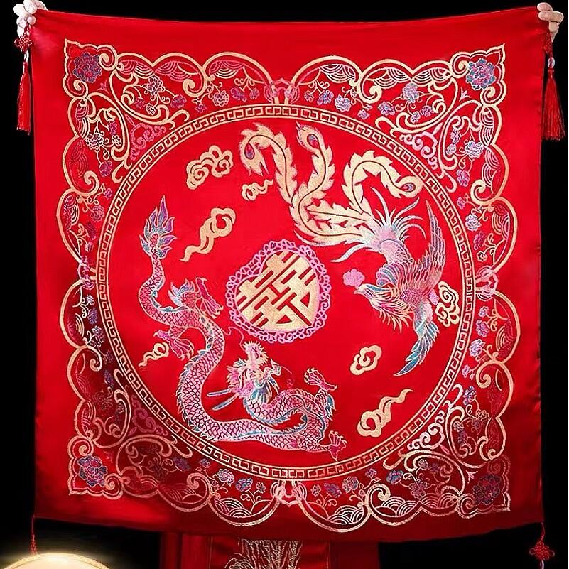 结婚用红包袱女方新娘陪嫁嫁妆红色婚庆用品包裹布包袱皮娘家大全