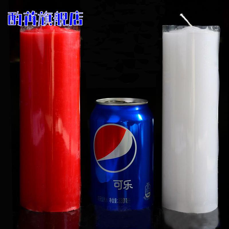 蜡烛家用无烟无味红色白黄色停电专用照明大腊烛应急长效结婚台