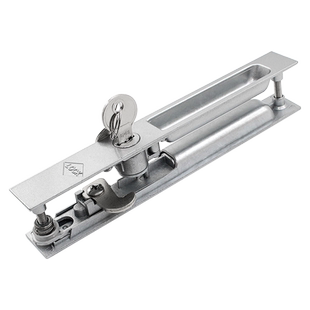 老式90带钥匙勾锁铝合金推拉门窗双面钩锁窗户阳台移门带锁条形锁