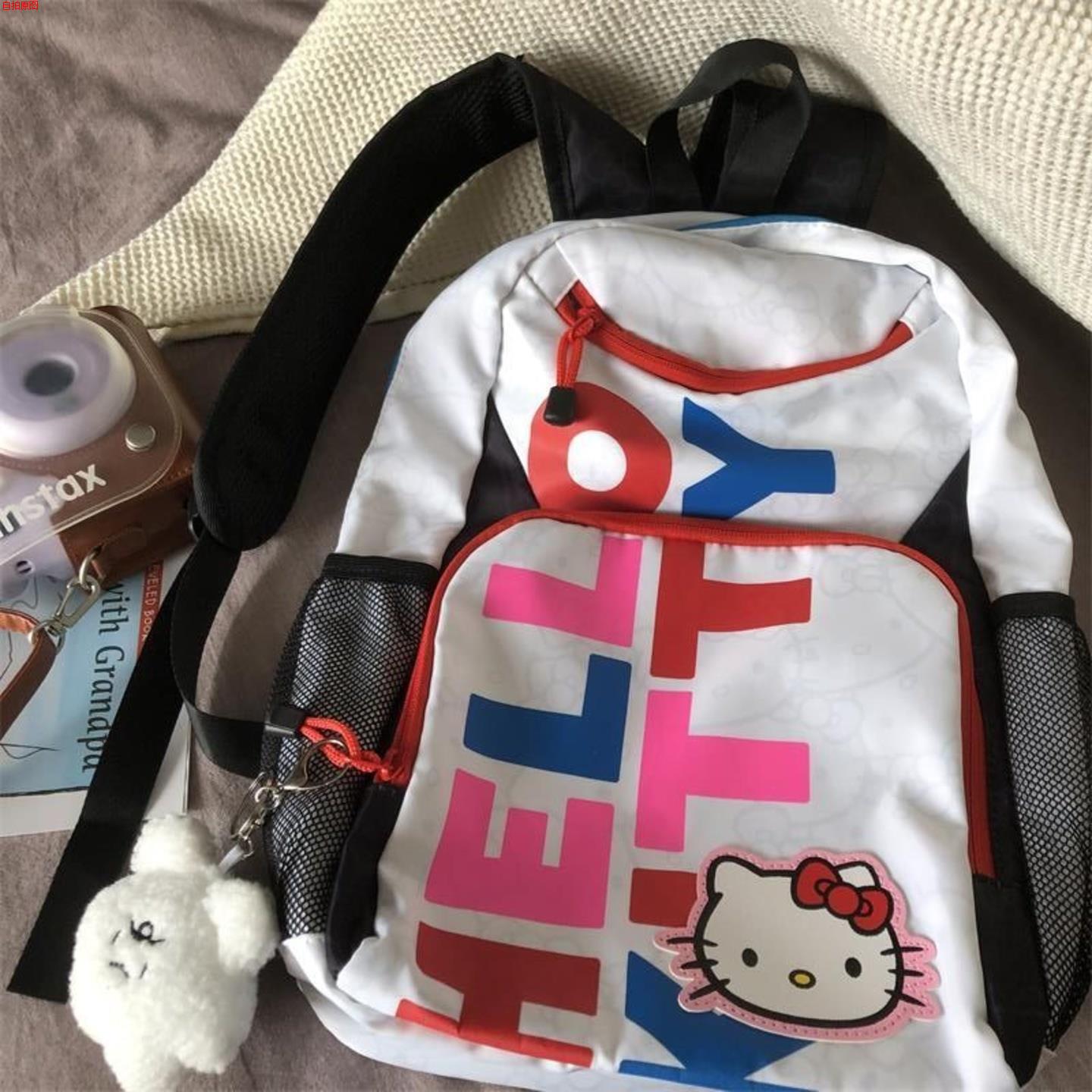 校园森系小众百搭外女双肩背包三丽欧hhellokitty书包卡通双肩包