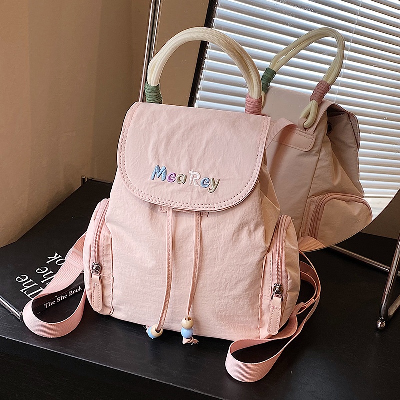 韩版新品高颜值休闲时尚简约风手提小背包小众通勤风百搭双肩包女