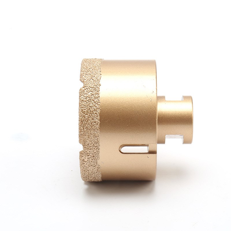 花岗岩中心定位开孔m14钎焊开孔器60mm 金色开孔器打孔器
