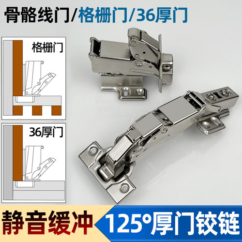 36厚门板专用合页骨骼线门板铰链