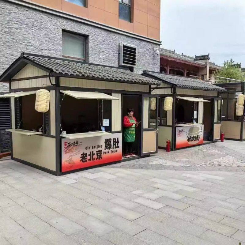 陕西售卖亭厂家网红户外可移动成品景区公园仿古售票亭古风售货亭