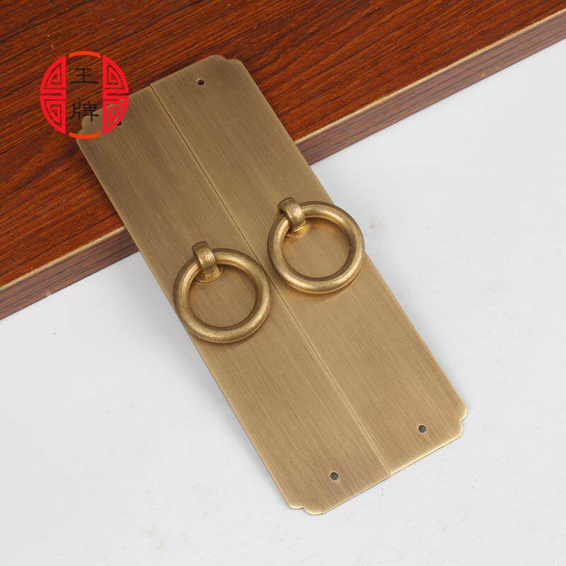 新中式古典衣柜门方形铜拉手仿古简约鞋柜拉手橱柜餐边柜门铜把手