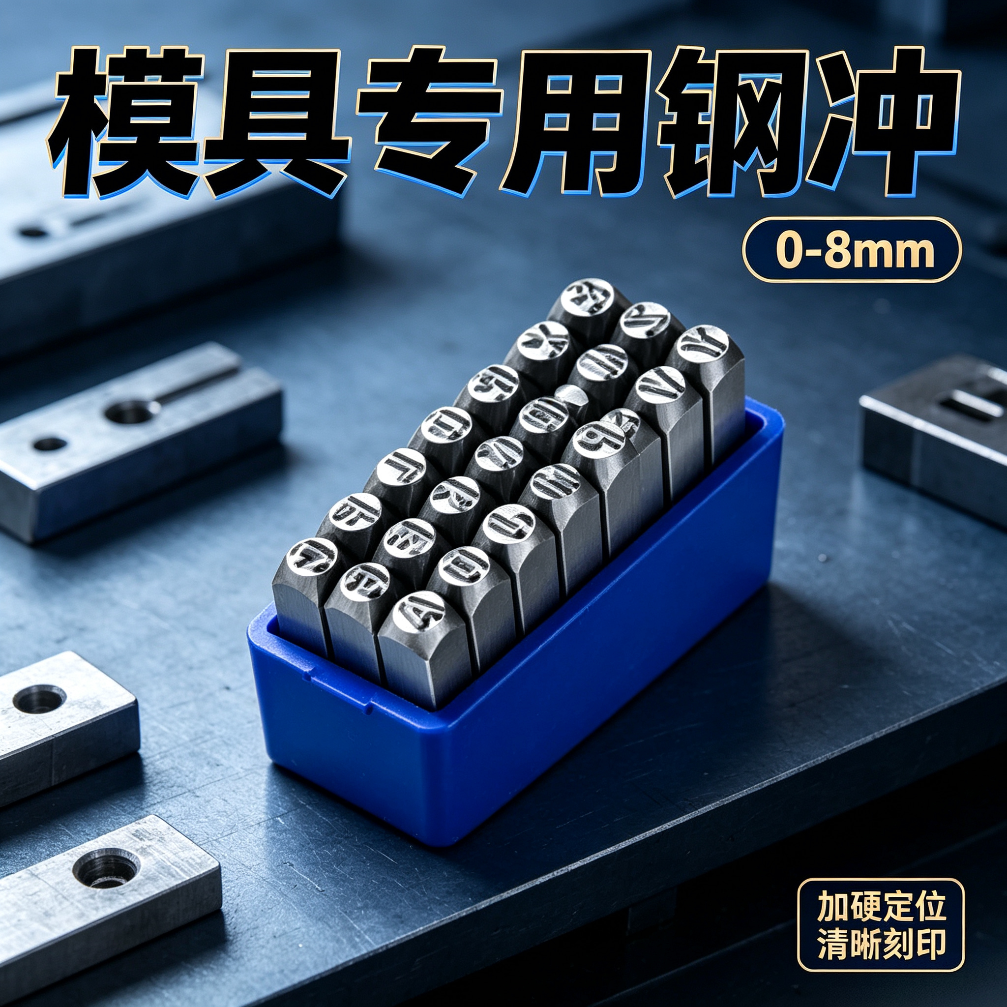 五金模具专用钢冲0-8mm数字字母加硬处理精准定位刻印工具