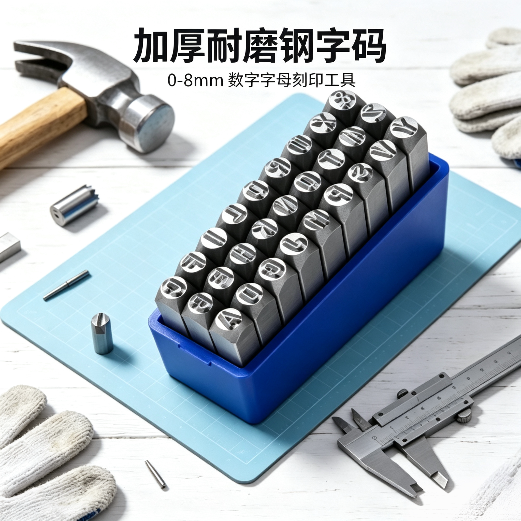 加厚耐磨钢字码0-8mm数字字母五金加工日常刻印常备工具