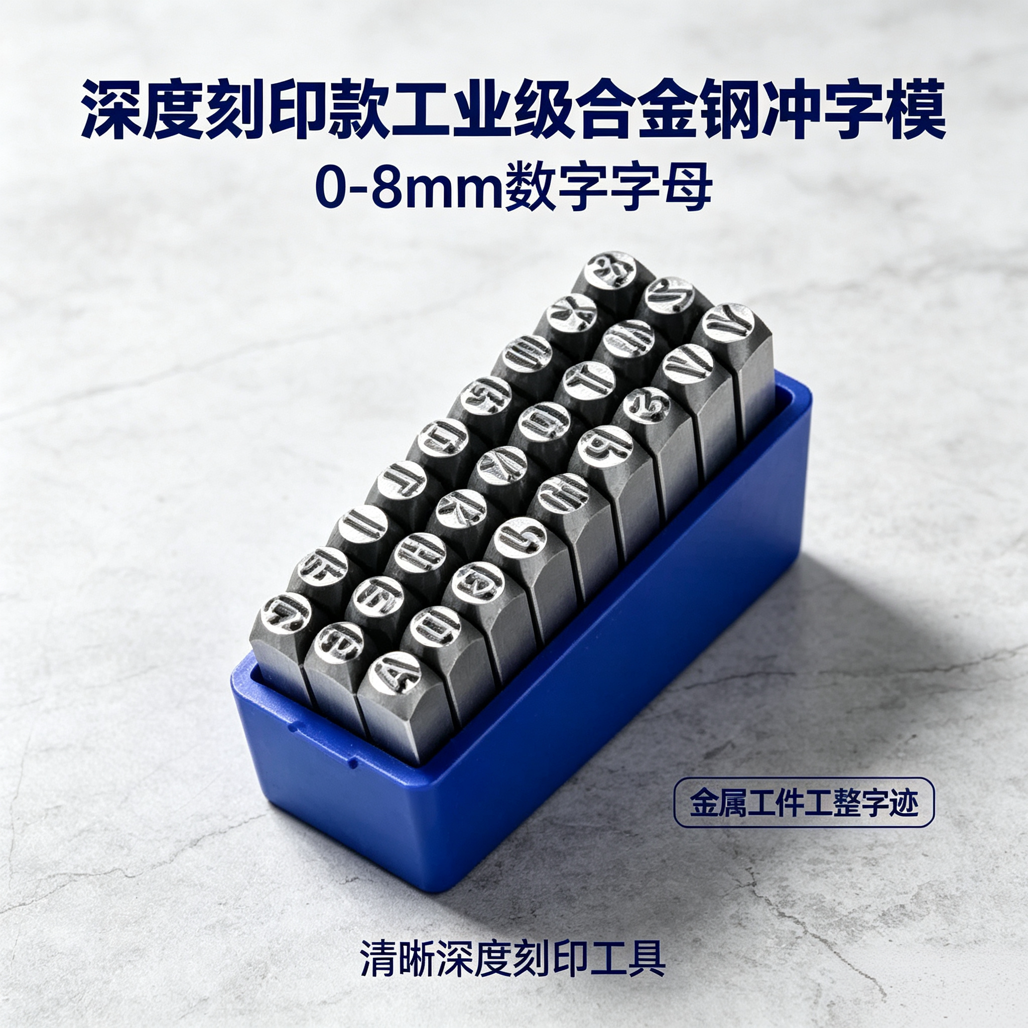 工业级合金钢冲字模0-8mm数字字母金属工件工整字迹深度刻印工具