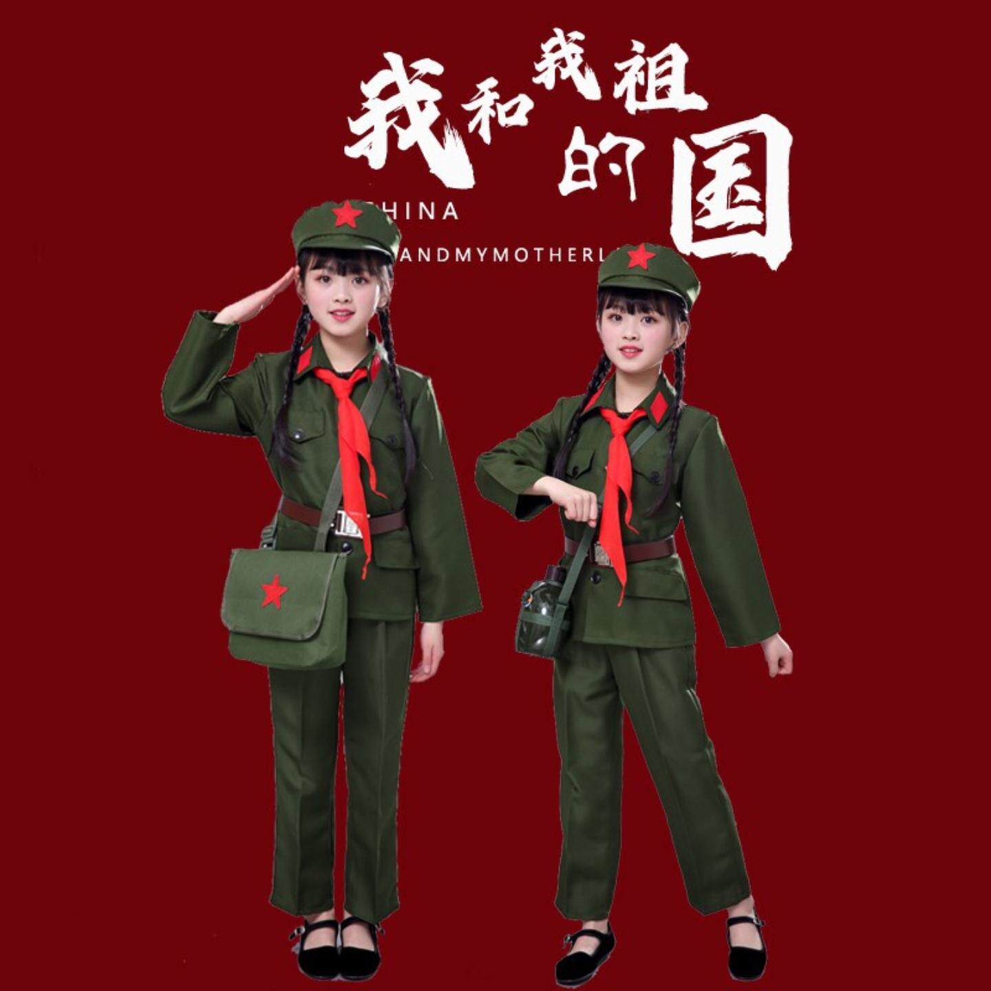小红军衣服儿童军装八路军65式