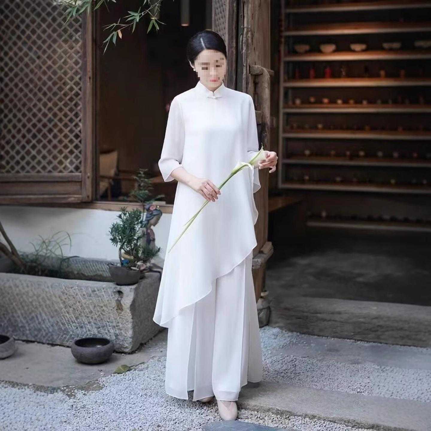 飘逸禅意茶服仙气佛系女装中式