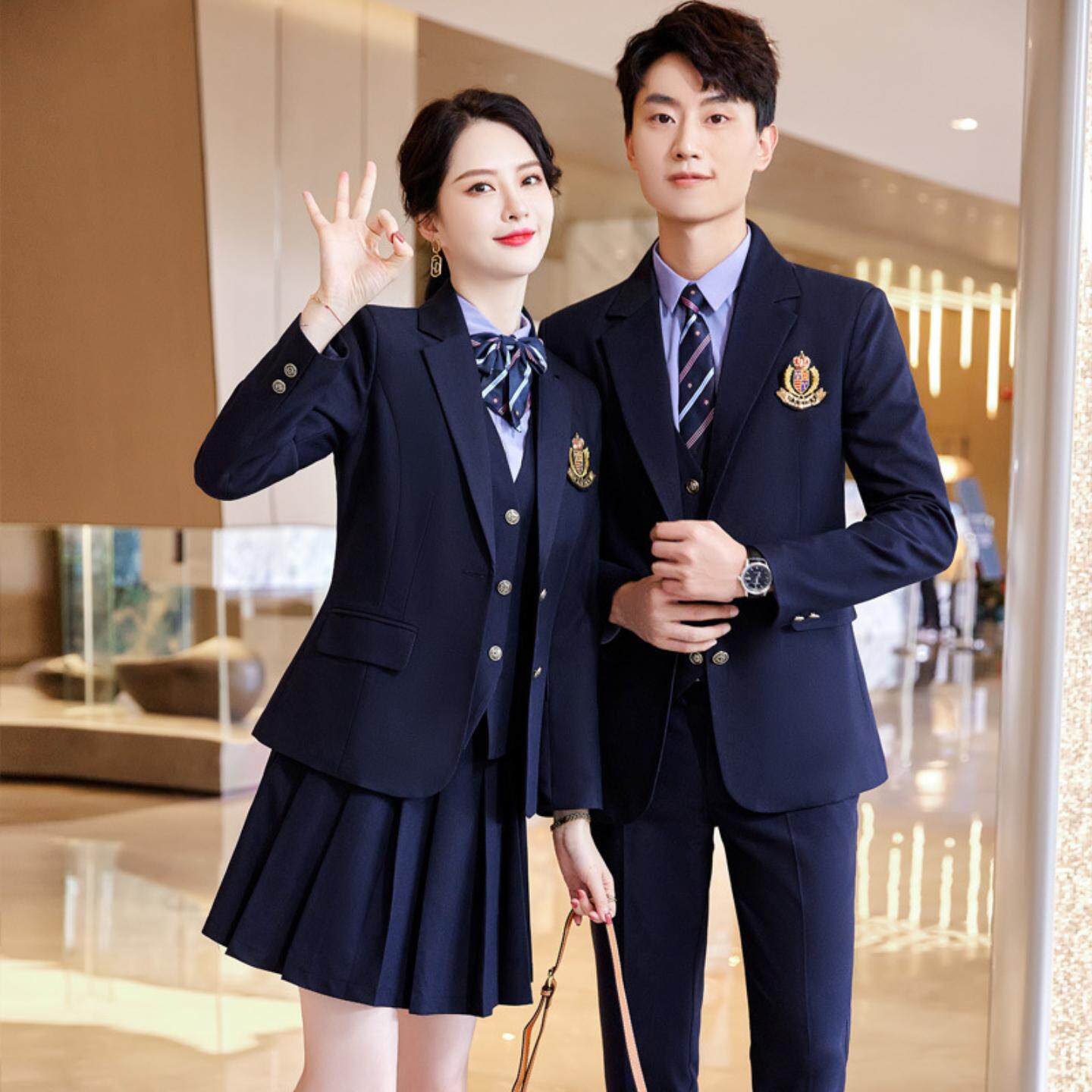 制服西服初中高中学生装春秋英伦
