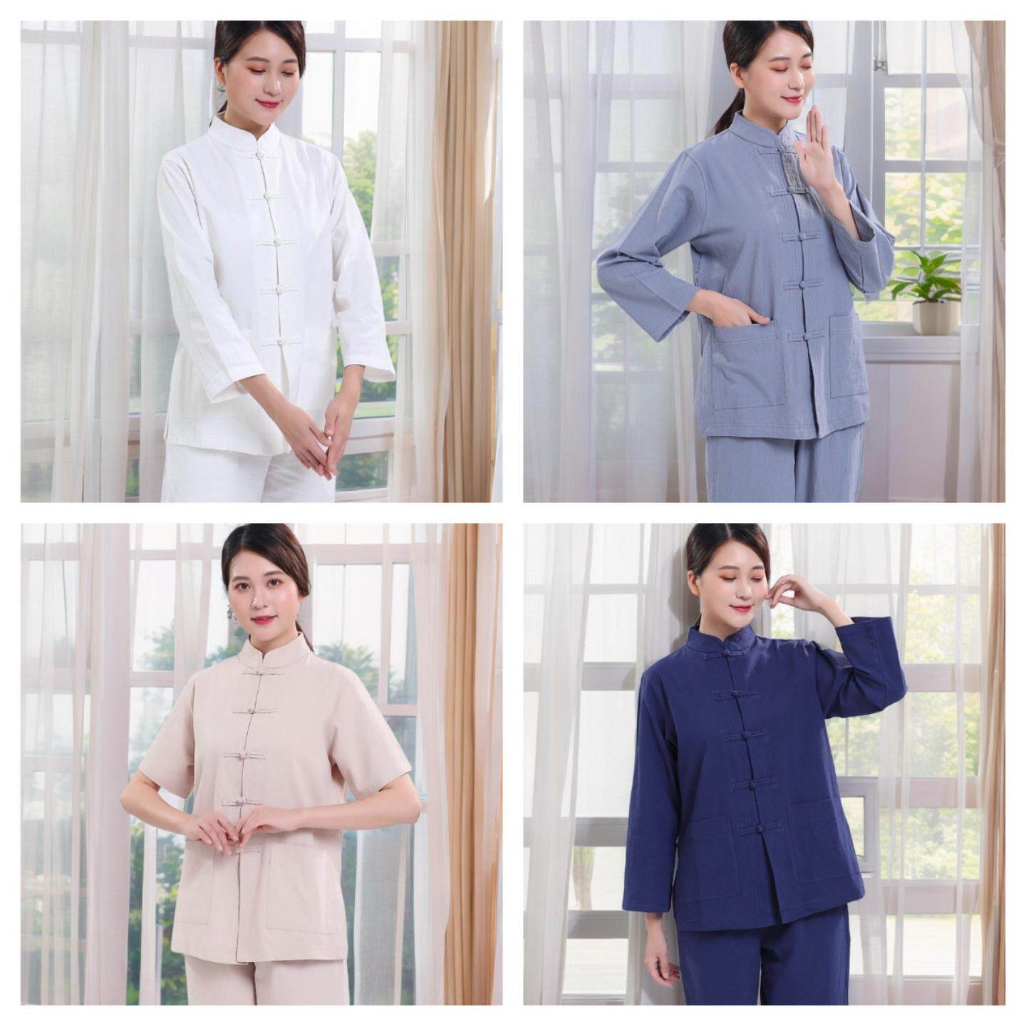 海清居士服女佛系禅修服男禅意复古佛衣夏春秋纯棉套装