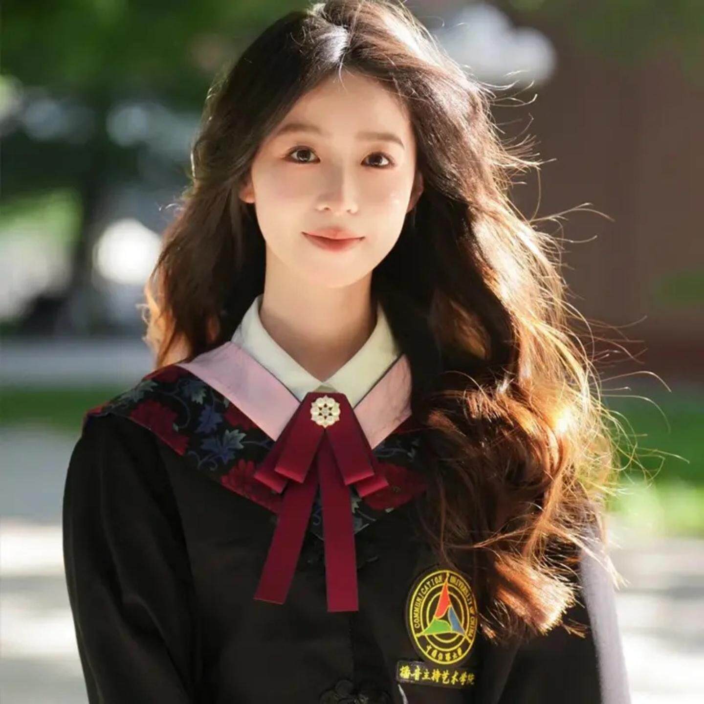 毕业照jk领结女款领绳免打领花